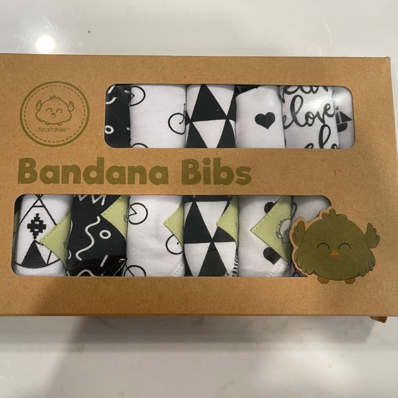 KeaBabies Organic Bandana Bibs — Brand New 8-Pack | Soft, Stylish & Absorbent - Picture 3 of 4